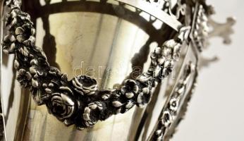 Ezüst (Ag) cukortartó, jelzett,  mesterjeggyel, m:16 cm, nettó:295 g / Silver basket, hallmarked, 29...