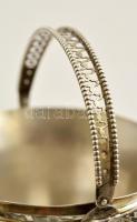Ezüst (Ag) cukortartó, jelzett,  mesterjeggyel, m:16 cm, nettó:295 g / Silver basket, hallmarked, 29...