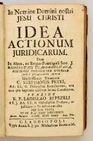 Répszeli László: Idea actionum juridicarum Dum in ... soc. J. universitate Claudipolitana, positione...