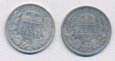 1893KB-1894KB 1K Ag "Ferenc József" (2xklf) T:2-,3