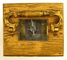 XIX. sz: Francia utazóóra. Porcelán számlappal, réz és üveg tokkal, hibátlan, működő állapotban, kul...