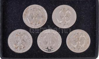 Amerikai Egyesült Államok 1982-1985. 5db-os, amerikai elnököket ábrázoló fém emlékérem tétel, "...