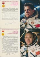 30 szovjet űrhajóst ábrázoló nyomtatvány a képükkel, valamint az élettörténetükkel és küldetésük leí...