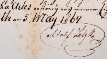 1864 Pesten kiállított Chalitza bizonyítvány. A Chalitza szertartás során a fiúgyermek nélkül maradt...