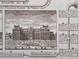 cca 1750 A Valois uralkodócsaád ls a Berri csaád családfája, ksatélyok és családi címerek képeivel. ...