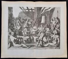 cca 1700 Lakoma jelenet. Rézmetszet. / Large etching of a feast 31x26 cm