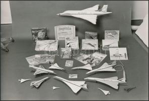 Concorde repülőgép reklámfotó Jean-Luc Eriaud pecséttel jelzett fotója / Concorde advertising photo. Signed with seal 20x29 cm