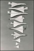 Concorde repülő reklámfotó Jean-Luc Eriaud pecséttel jelzett fotója / Concorde advertising photo. Signed with seal 20x29 cm