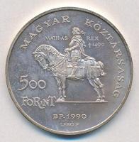 1990. 500Ft Ag "Mátyás király / Beatrix" T:BU 
Adamo EM113