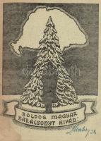 1942 Boldog Magyar Karácsonyt! Tábori Postai Levelezőlap / WWII Hungarian military field post. Christmas greeting (EK)