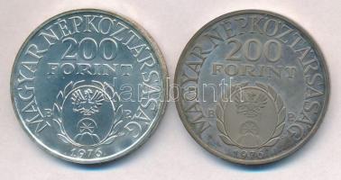 1976. 200Ft Ag "II. Rákóczi Ferenc" (2xklf) T:1(PP),BU patina 
Adamo EM48