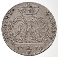 Német Államok / Szászország-Albertine 1770EDC 2/3 Tallér Ag "III. Frigyes Ágost" (13,95g) ...