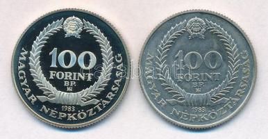 1983. 100Ft alpakka "Czóbel Béla" (2xklf) T:PP,BU