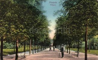 Pöstyén, Pistyan, Piestany; Fő fasor. Zelenay Lajosné kiadása / park promenade (EK)