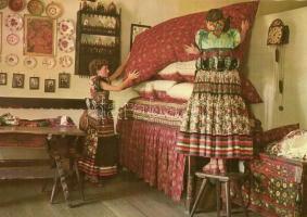 47 db modern magyar folklór motívumlap / 47 modern Hungarian folklore motive cards