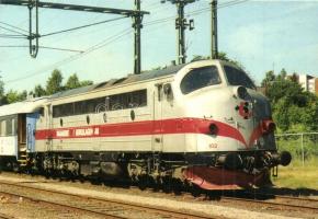 16 db modern NOHAB mozdony motívumlap / 16 modern NOHAB train motive cards