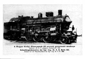 14 db modern magyar gőzmozdony és vagon motívumlap / 14 modern Hungarian locomotive, train, wagon mo...