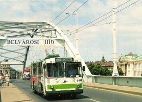10 db modern magyar trolibusz motívumlap / 10 modern Hungarian trolleybus motive cards