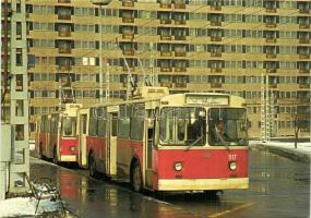 10 db modern magyar trolibusz motívumlap / 10 modern Hungarian trolleybus motive cards