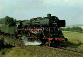 30 db modern külföldi gőzmozdony, vasút motívumlap / 30 modern worldwide train, locomotive motive ca...