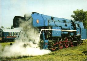 30 db modern külföldi gőzmozdony, vasút motívumlap / 30 modern worldwide train, locomotive motive ca...