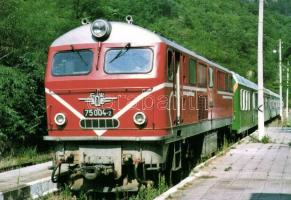 25 db modern külföldi vasút, vonat motívumlap / 25 modern worldwide train, railways motive cards