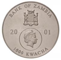 Zambia 2001. 1000K Cu-Ni "Óceán védnökei - Bojtosúszójúhal-alakúak" T:PP ujjlenyomat
Zamb...