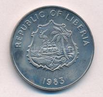 Libéria 1983. 2$ Cu-Ni FAO - Halászat Világkonferencia T:1- szennyeződés Liberia 1983. 2 Dollars Cu-Ni FAO - World Fisheries Conference C:AU stain Krause KM#47