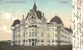Temesvár, Timisoara; Kegyes tanítórendi főgimnázium. Moravetz Testvérek kiadása / grammar school (r)