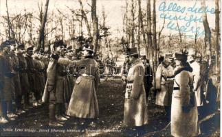 Prince Joseph with Hungarian soldiers