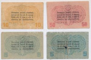 Olaszország / Velence / Osztrák-magyar megszállás 1918. 5c (2x) + 10c + 50c T:III,III- 
Italy / Ven...