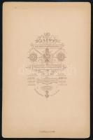 1885 Wien, Fiatal pár műtermi portréja, keményhátú fotó J. Lőwy K.k. Hof-Photograph műterméből, 17x1...