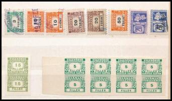 Számlailleték bélyeg gyűjtemény közepes berakólapon