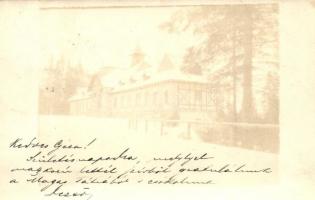1904 Tátrafüred, Bad Alt-Schmecks, Novy Smokovec; fürdőház télen / spa in winter. photo