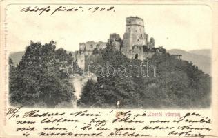 Zboró, Zborov; várrom. Eschwig Ede kiadása, Hajts Kornél felvétele / castle ruins (EK)