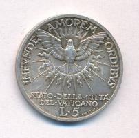 Vatikán 1939. 5L Ag T:2 Vatican 1939. 5 Lire Ag C:XF