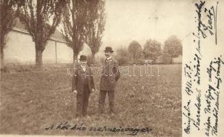 27 db régi magyar fotó képeslap, vegyes témájú családi fotók, portrék / 27 pre-1945 Hungarian photo ...