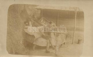 5 db régi osztrák-magyar katonai fotó képeslap / 5 pre-1945 Austro-Hungarian military photo postcard...