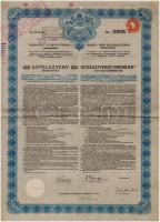 Budapest 1914. "Budapest Székesfőváros - Kötelezvény" 2400K-ról szelvényekkel (2x) + 1941....