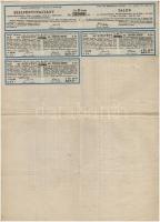 Budapest 1914. "Budapest Székesfőváros - Kötelezvény" 2400K-ról szelvényekkel (2x) + 1941....