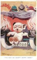 Its not so dusty down here! Bonzo dog, automobile s: G. E. Studdy