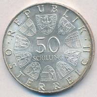 Ausztria 1959. 50Sch Ag "Tirol felszabadulásának 150. évfordulója" + 1970. 50Sch Ag "...