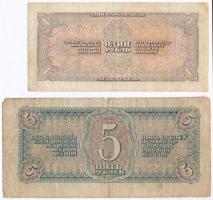 Szovjetunió 1938. 1R + 5R T:III,III-
Soviet Union 1938. 1 Ruble + 5 Rubles C:F,VG
Krause 213, 215