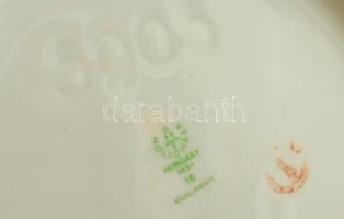 Hollóházi virágmintás porcelán váza, kézzel festett, hibátlan, jelzett, m: 36 cm