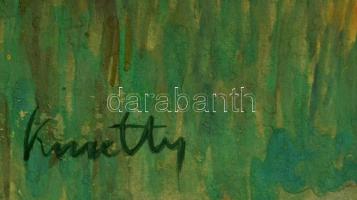 Kmetty jelzéssel: Hazafelé. Akvarell, karton, szakadással, 33×48 cm