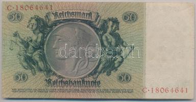 Német Harmadik Birodalom 1933. 50M T:III,III- tűly.
German Third Reich 1933. 50 Mark C:F,VG needle ...