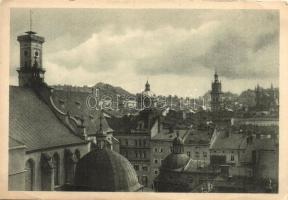 6 db régi városképes lap: 2 cseh és 4 ukrán / 6 pre-1945 town-view postcards: 2 Czech (Karlovy Vary,...