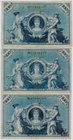 Német Birodalom 1908. 100M (7x) zöld pecsét T:III- tűly.
German Empire 1908. 100 Mark (7x) green se...