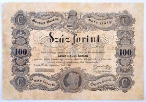 1848. 100Ft Kossuth bankó T:IV restaurált Hungary 1848. 100Ft Kossuth banknote C:G restored Adamo G114