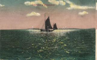 44 db főleg régi magyar városképes lap, Balaton és környéke / 44 mostly pre-1945 Hungarian town-view...